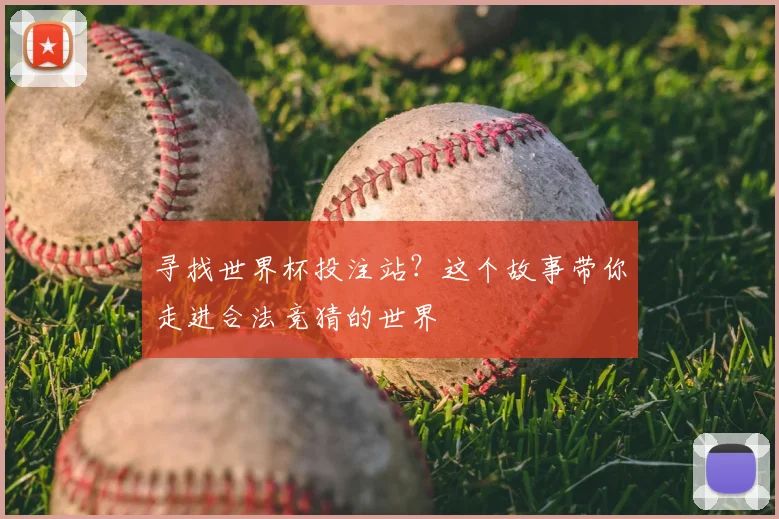 寻找世界杯投注站？这个故事带你走进合法竞猜的世界