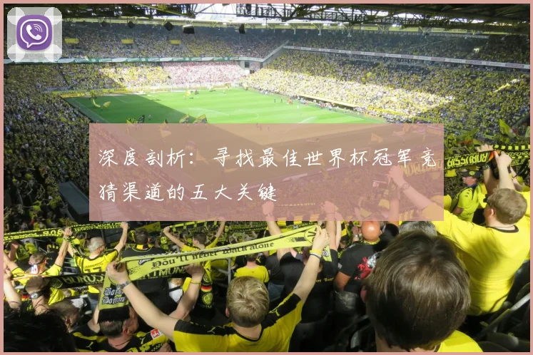 深度剖析：寻找最佳世界杯冠军竞猜渠道的五大关键